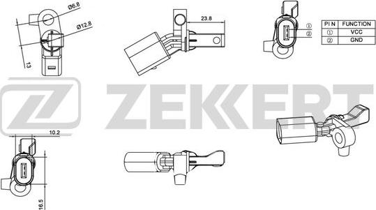 Zekkert SE-6013 - Sensore, N° giri ruota autozon.pro