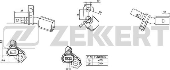 Zekkert SE-6012 - Sensore, N° giri ruota autozon.pro