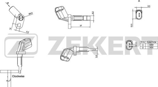 Zekkert SE-6024 - Sensore, N° giri ruota autozon.pro