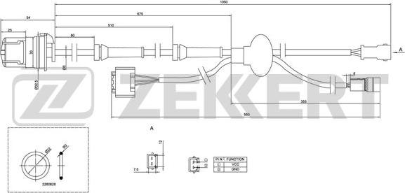 Zekkert SE-6020 - Sensore, N° giri ruota autozon.pro