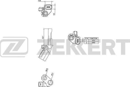 Zekkert SE-6028 - Sensore, N° giri ruota autozon.pro