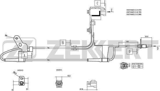 Zekkert SE-6074 - Sensore, N° giri ruota autozon.pro