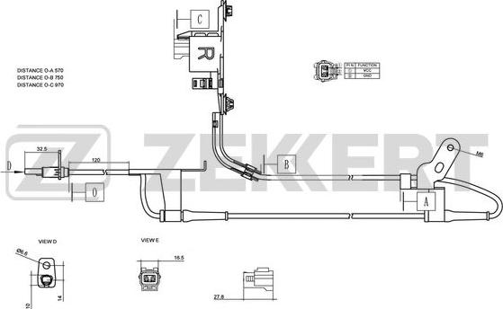 Zekkert SE-6075 - Sensore, N° giri ruota autozon.pro