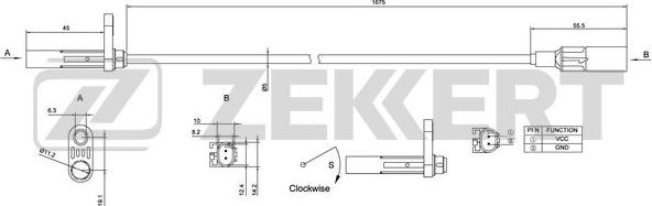 Zekkert SE-6144 - Sensore, N° giri ruota autozon.pro