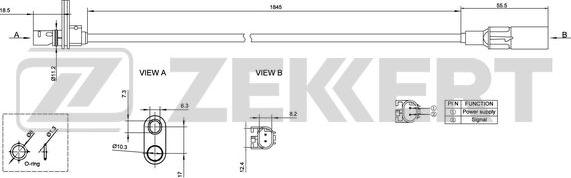 Zekkert SE-6140 - Sensore, N° giri ruota autozon.pro