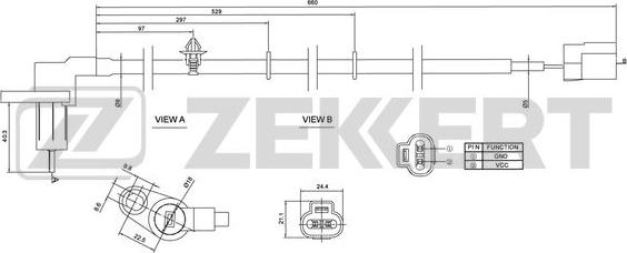 Zekkert SE-6158 - Sensore, N° giri ruota autozon.pro