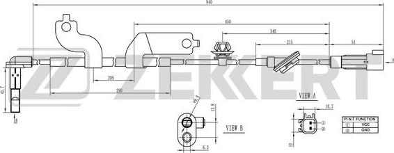 Zekkert SE-6164 - Sensore, N° giri ruota autozon.pro