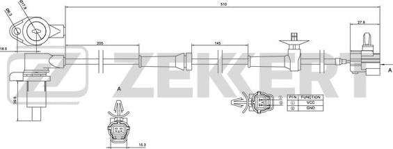 Zekkert SE-6119 - Sensore, N° giri ruota autozon.pro