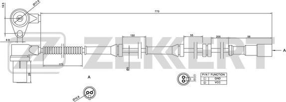 Zekkert SE-6115 - Sensore, N° giri ruota autozon.pro