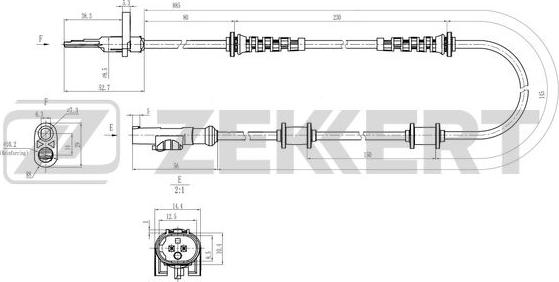 Zekkert SE-6186 - Sensore, N° giri ruota autozon.pro