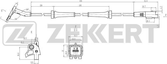 Zekkert SE-6183 - Sensore, N° giri ruota autozon.pro