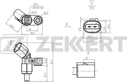 Zekkert SE-6182 - Sensore, N° giri ruota autozon.pro