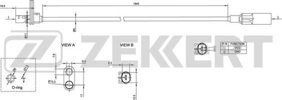 Zekkert SE-6139 - Sensore, N° giri ruota autozon.pro