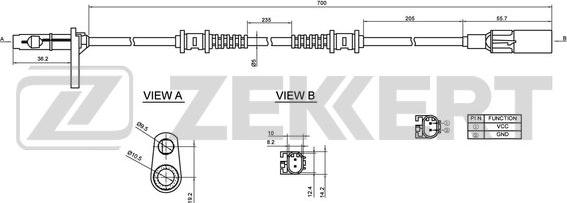 Zekkert SE-6132 - Sensore, N° giri ruota autozon.pro