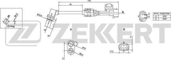 Zekkert SE-6124 - Sensore, N° giri ruota autozon.pro