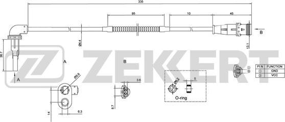 Zekkert SE-6121 - Sensore, N° giri ruota autozon.pro