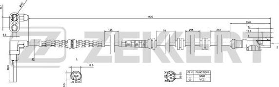 Zekkert SE-6176 - Sensore, N° giri ruota autozon.pro