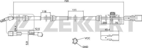 Zekkert SE-6171 - Sensore, N° giri ruota autozon.pro