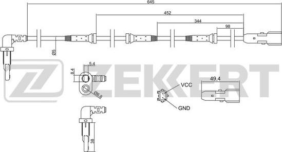 Zekkert SE-6173 - Sensore, N° giri ruota autozon.pro