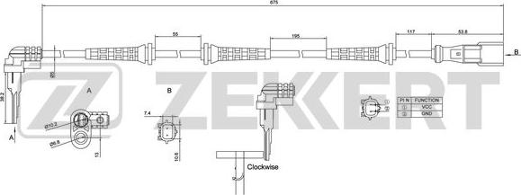 Zekkert SE-6172 - Sensore, N° giri ruota autozon.pro