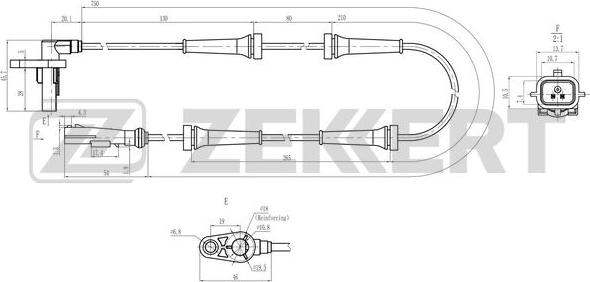 Zekkert SE-6201 - Sensore, N° giri ruota autozon.pro