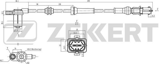 Zekkert SE-6203 - Sensore, N° giri ruota autozon.pro