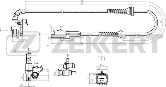 Zekkert SE-6219 - Sensore, N° giri ruota autozon.pro