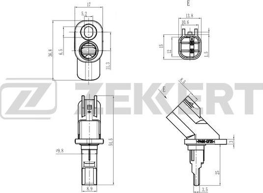 Zekkert SE-6234 - Sensore, N° giri ruota autozon.pro