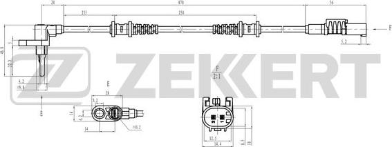 Zekkert SE-6225 - Sensore, N° giri ruota autozon.pro