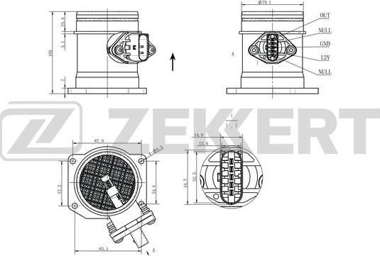 Zekkert SE-1099 - Sensore, Pressione collettore d'aspirazione autozon.pro