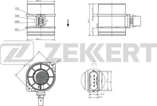 Zekkert SE-1095 - Sensore, Pressione collettore d'aspirazione autozon.pro