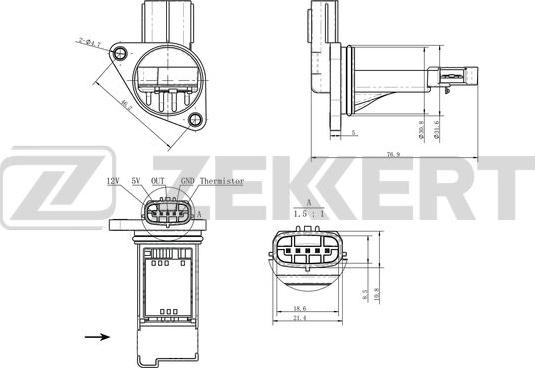 Zekkert SE-1097 - Sensore, Pressione collettore d'aspirazione autozon.pro