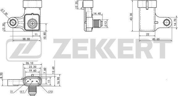 Zekkert SE-1048 - Sensore, Pressione collettore d'aspirazione autozon.pro