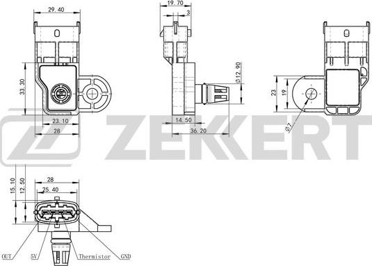 Zekkert SE-1042 - Sensore, Pressione collettore d'aspirazione autozon.pro