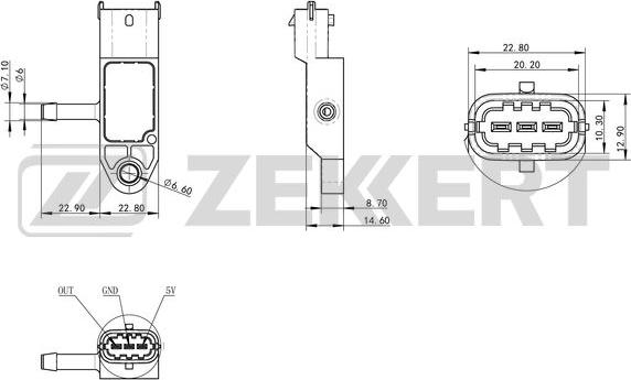 Zekkert SE-1051 - Sensore, Pressione collettore d'aspirazione autozon.pro