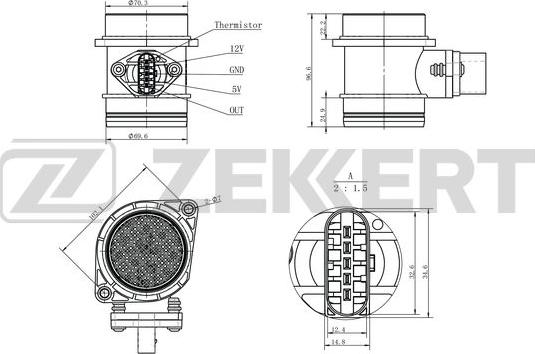 Zekkert SE-1065 - Sensore, Pressione collettore d'aspirazione autozon.pro