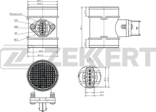 Zekkert SE-1068 - Sensore, Pressione collettore d'aspirazione autozon.pro