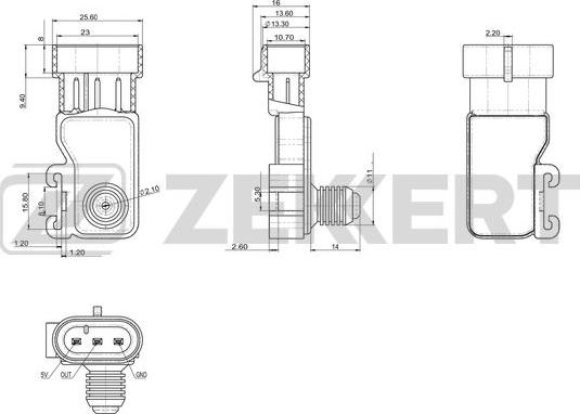 Zekkert SE-1004 - Sensore, Pressione collettore d'aspirazione autozon.pro