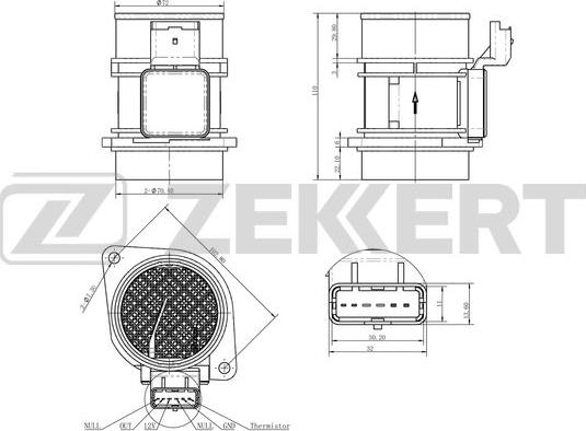 Zekkert SE-1016 - Debimetro autozon.pro