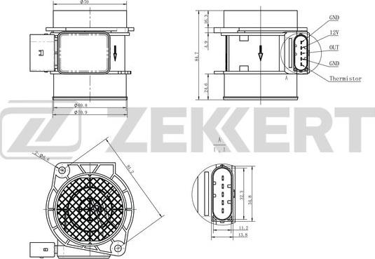 Zekkert SE-1089 - Sensore, Pressione collettore d'aspirazione autozon.pro