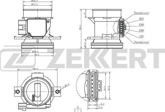 Zekkert SE-1080 - Sensore, Pressione collettore d'aspirazione autozon.pro