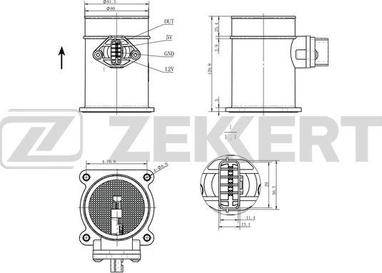 Zekkert SE-1076 - Sensore, Pressione collettore d'aspirazione autozon.pro