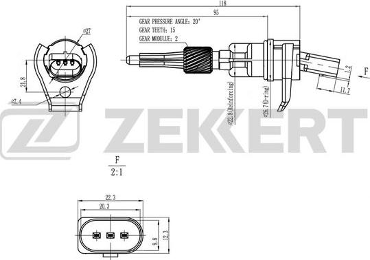 Zekkert SE-8503 - Sensore, Velocità autozon.pro