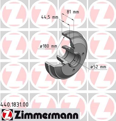 Zimmermann 440.1831.00 - Tamburo freno autozon.pro