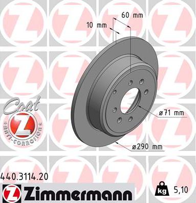 Zimmermann 440.3114.20 - Discofreno autozon.pro