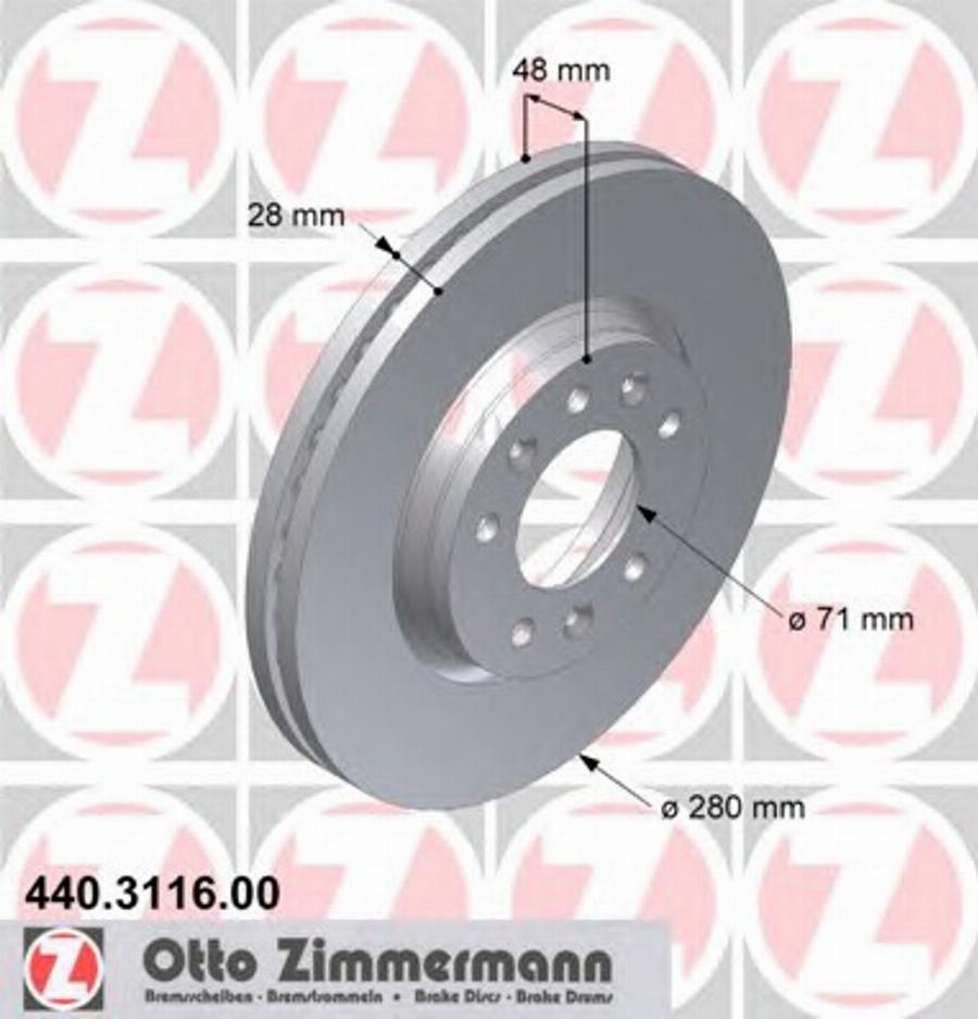 Zimmermann 440.3116.00 - Discofreno autozon.pro