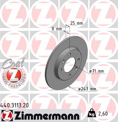 Zimmermann 440.3113.20 - Discofreno autozon.pro