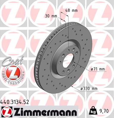 Zimmermann 440.3134.52 - Discofreno autozon.pro