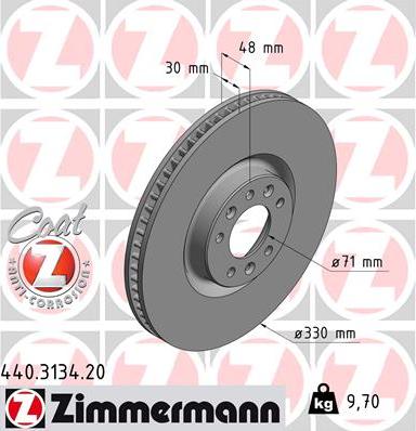 Zimmermann 440.3134.20 - Discofreno autozon.pro