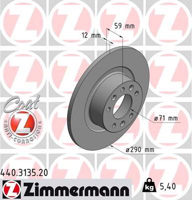 Zimmermann 440.3135.20 - Discofreno autozon.pro